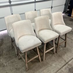 Chairus 27.5"H Mid-Century Counter Swivel Bar Stools