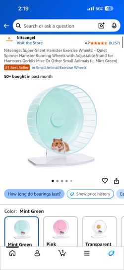 BRAND NEW**Niteangel Super-Silent Hamster Exercise Wheel
