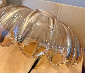 Brand New 10" Amber Glass Swag Pendant Light