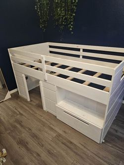 Twin Loft Bed White