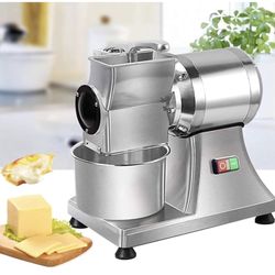 Commercial Cheese Grater, 550W Rotary Electric Grater Machine with Stainless Steel Tray, Commercial Electric Cheese Shredder for Cheese, Butter, Bread