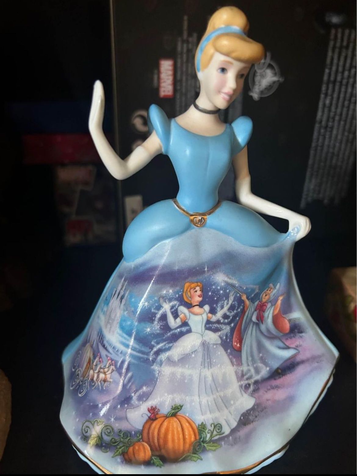 BRADFORD EDITIONS DISNEY PRINCESS FIGURINE BELL - FOREVER CINDERELLA #82(contact info removed)