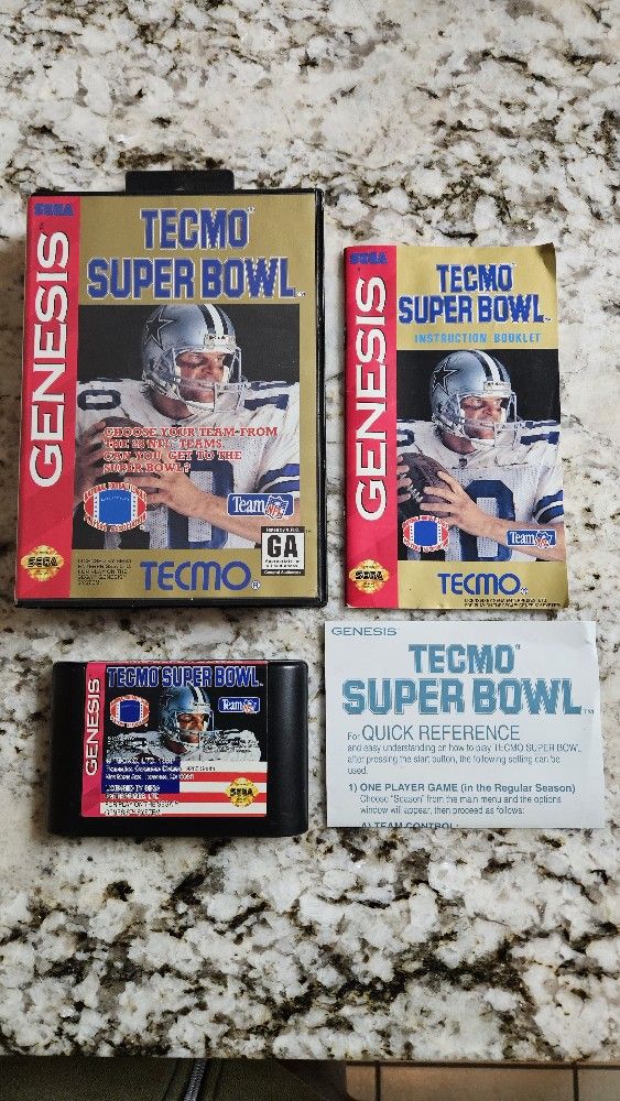 Tecmo Super Bowl For Sega Genesis Compete