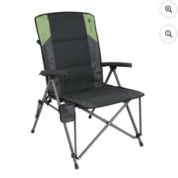 Ozark Trail High Back Hard Arm Camping Chair, Adult, Gray
