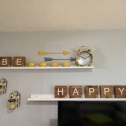 Wall Shelves With Decoration