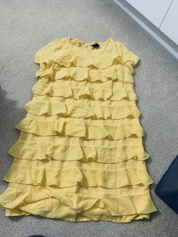 Yellow ruffle dress