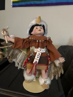 Native American Porcelain Doll