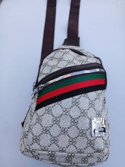 Monogram Sling Bag with Web Stripe