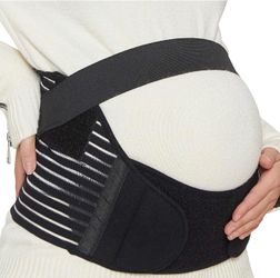 Pregnancy Belly Band, Maternity Belt, for Pregnancy Belly Support, Back/Pelvic Support (Size L, Black Color)