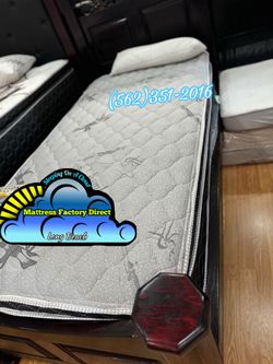 Twin Eurotop mattress and Boxspring bed set Colchon y tambor