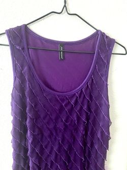 Purple Ruffled Top Size Medium 