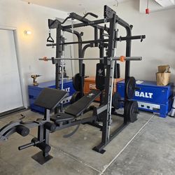 Smith Machine 2001 | Multi-Use Adj Bench | Gym Equipment | Fitness | Squat Rack | Excercise |🔴WEIGHTS AND BARBELL SOLD SEPARATELY 🔴 FREE DELIVERY 🚚