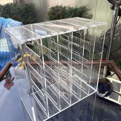 Lucite Clip Pierced Earring Holder Display Case