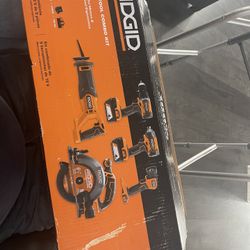 Ridgid 18v 5-tool Combo Kit New Open Box 