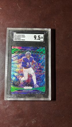 2024 Panini Prizm Derrick Henry Fireworks Green Wave SGC 9.5