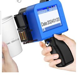 Mini Handheld Inkjet Printer, Handheld Printer Portable ，Drying Solvent Ink Handheld Inkjet Printer for Date/Batch/QRcode/Barcode Handheld Printer for