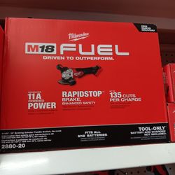 Milwaukee new Grinder 41/2"-5" Fuel 18M