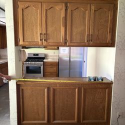 65 InchHardwood Cabinets Double Side