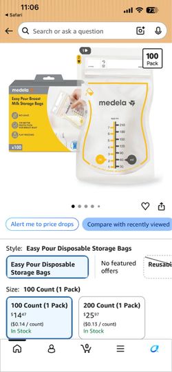 Medela milk storage bags