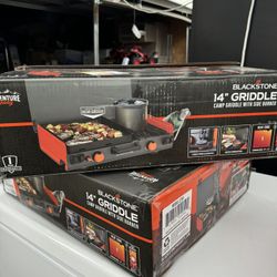 Blackstone Adventure Ready 12"x14" Propane Camping Griddle with Side Burner