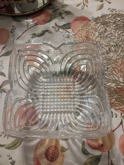 Heavy square bowl.