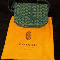 Goyard Belvedere Green Crossbody Bag