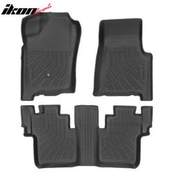 Fits 2004-2010 Ford Ranger Super Cab 2DR Anti-Slip Floor Mats All Weather TPE Carpet