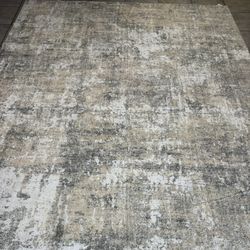 Soft 9x12  Modern Abstract Style Washable Area Rug 