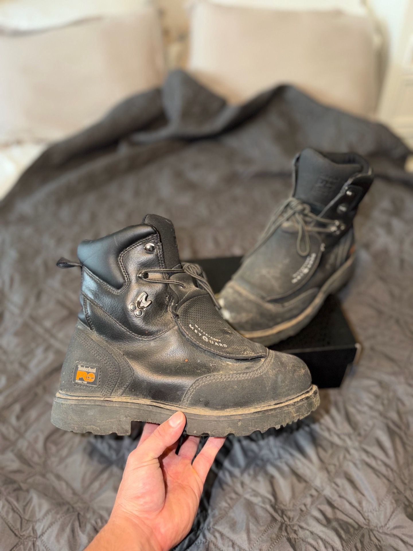 Timberland PRO 24/7 Men's MetGuard Steel-Toe Boot Black Size 10 Wide Pro41