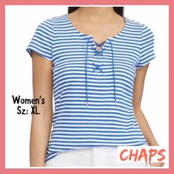 NWT Womens Chaps Stripe Top Sz:XL