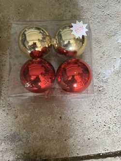 Christmas Ornaments Plastic 4 Inches wide