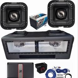 New powerful bass package kicker solo X 10” CUSTOM BOX INSTALLED