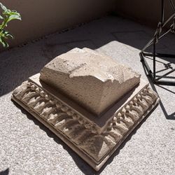 2 Faux Stone Bases 