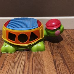 Fisher Price Building Bristle Blocks Turtle With Music, Shape Sorter With Bristle Blocks