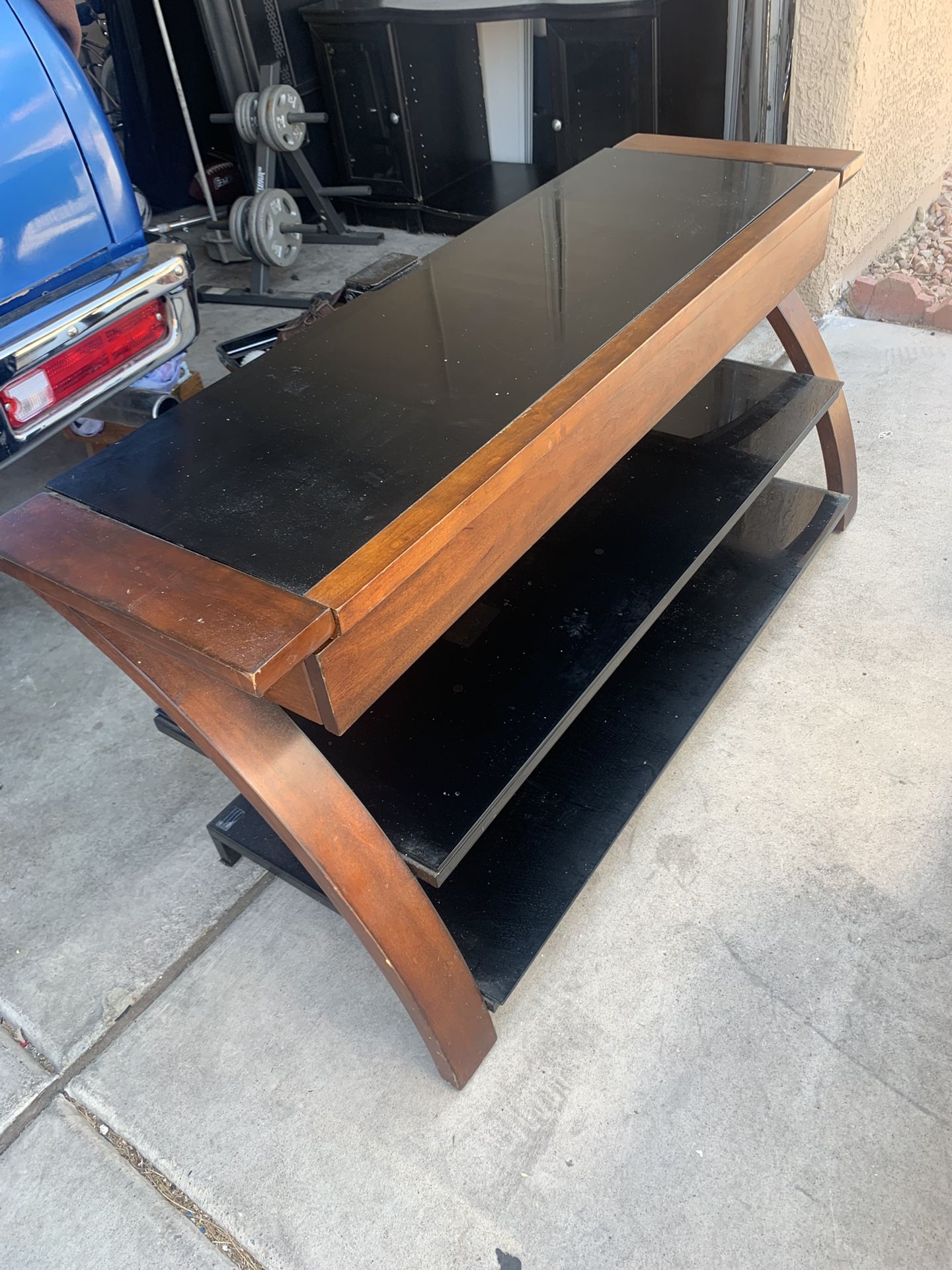 Glass Top TV Stand