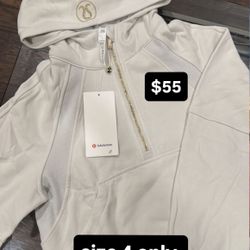 lulu half zip scuba size 4 