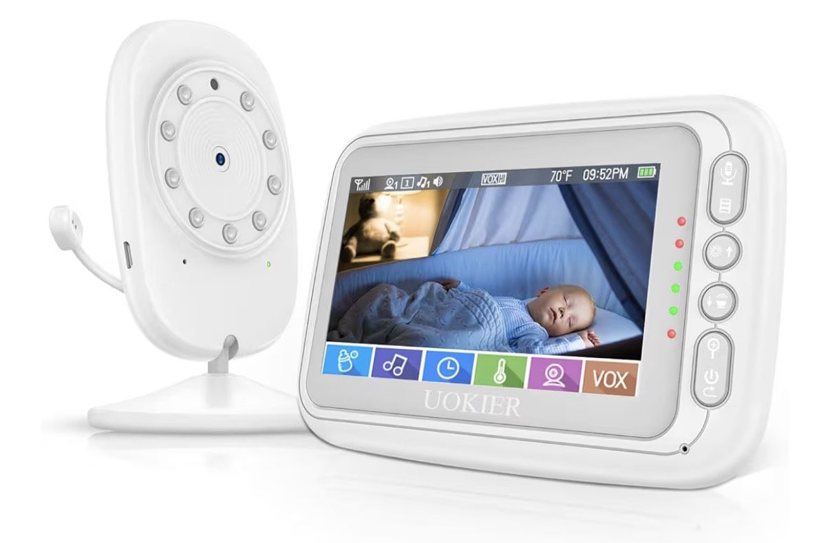 NEW! Baby Monitor, 1080P 4.3" HD Display Video Baby Monitor with Night Vision and Thermal Monit
