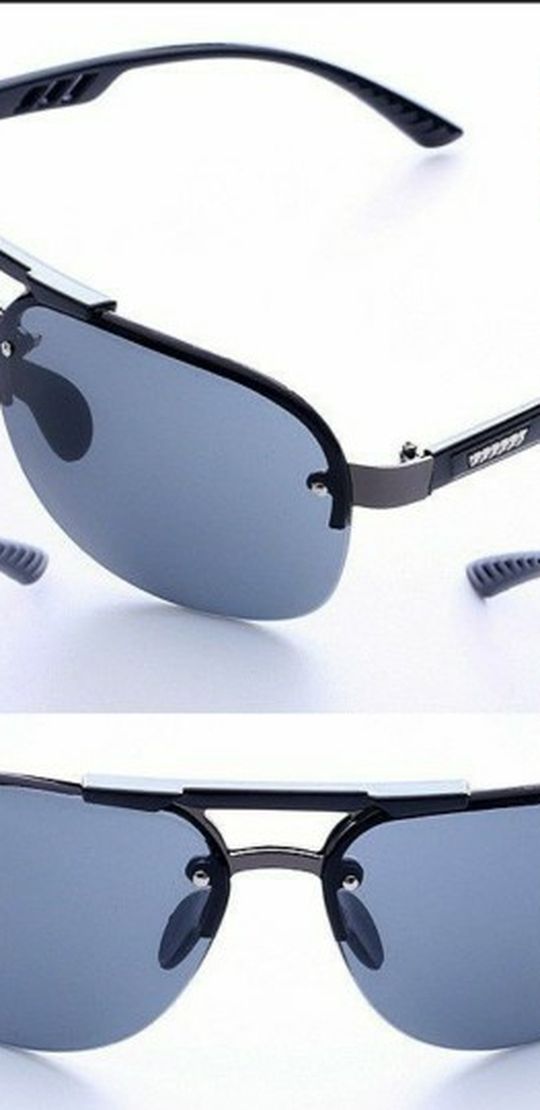 Rimless Sunglasses Fashionable Personality Glasses Sunglasses Men's Driving Sunglasses Black