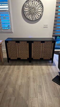 Nathan James Woven Seagrass Cabinet Set (2)