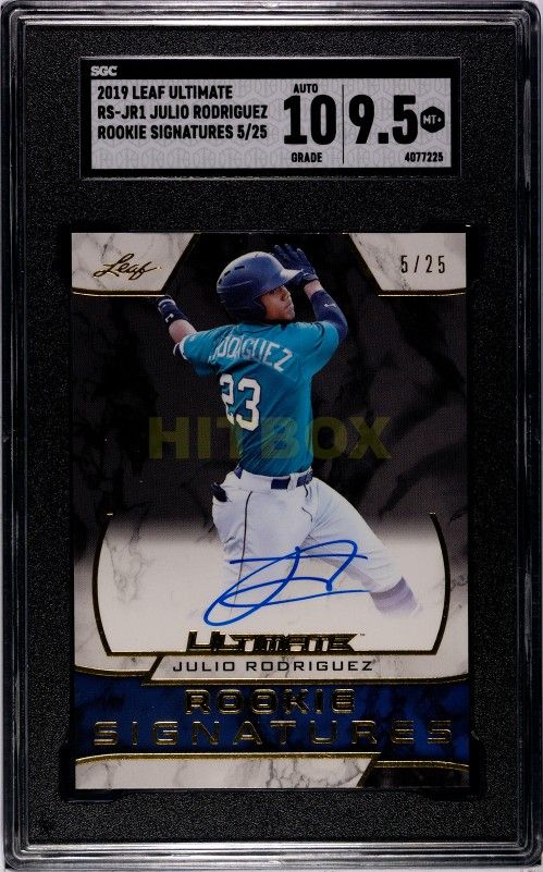 JULIO RODRIGUEZ RC 2019 Rookie Signatures Autograph /25 Graded 10 Mariners