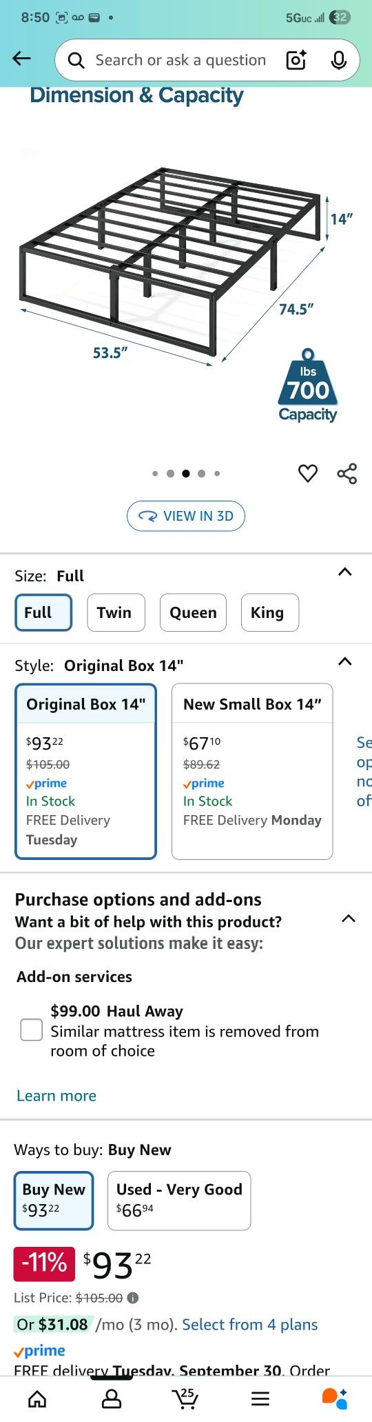 Full Size Bed Frame