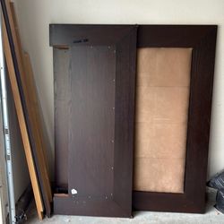 Queen bed frame with head and footboard