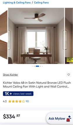 Kichler Volos 48" LED Flush Mount Ceiling Fan