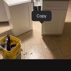 2 Shaker White Cabinets $250