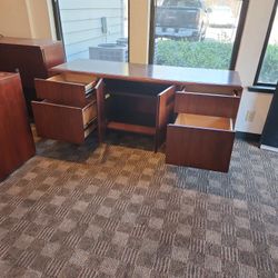 Cherry Wood Side Desk Cabinet
