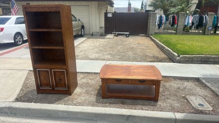 Coffee table and bookshelf free