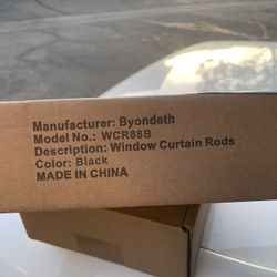 New Black Byondeth Adjustable Curtain Rod