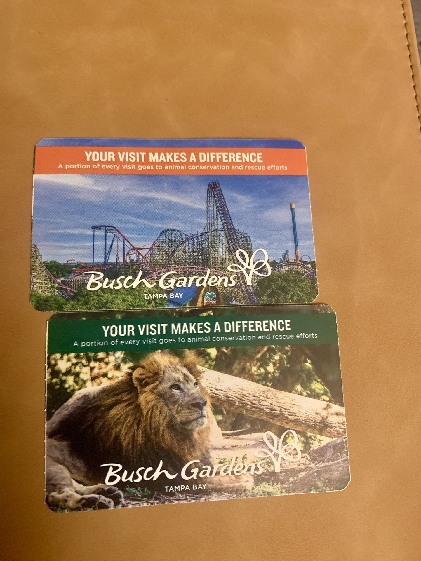 2 Busch Gardens Tickets $140