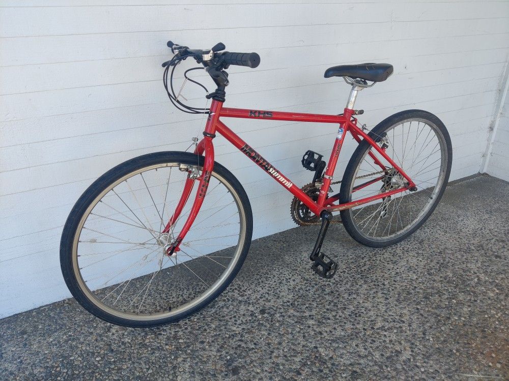 KHS 26" 21-Speed Hybrid Commuter / Road Bike - Light 16" Frame - Specialized Seat - Easy Thumb Shifter - Ready To Ride!