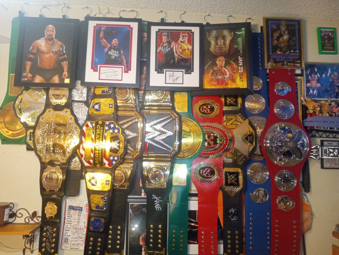 MAN CAVE CHRISTMAS GIFT WRESTLEMANIA WWE CHAMPIONSHIP 🏆 TITLE BELTS! only 180 To 380 Each! Betta Hurry 😉😁